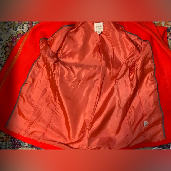 J. Crew City Coat, Wool Blend, Bright Red | Sz 00p - Picture 5 of 5